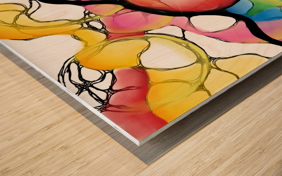 The Clown Wood print